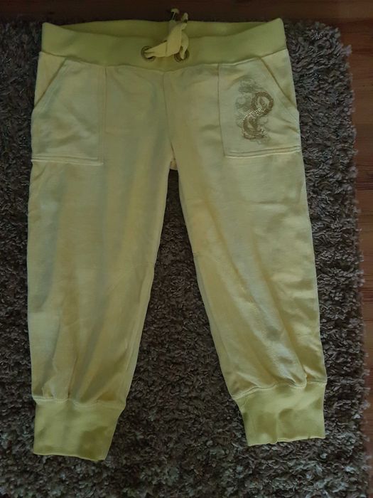 Nowe welurowe spodnie dresowe, żółte.  POLECAM!