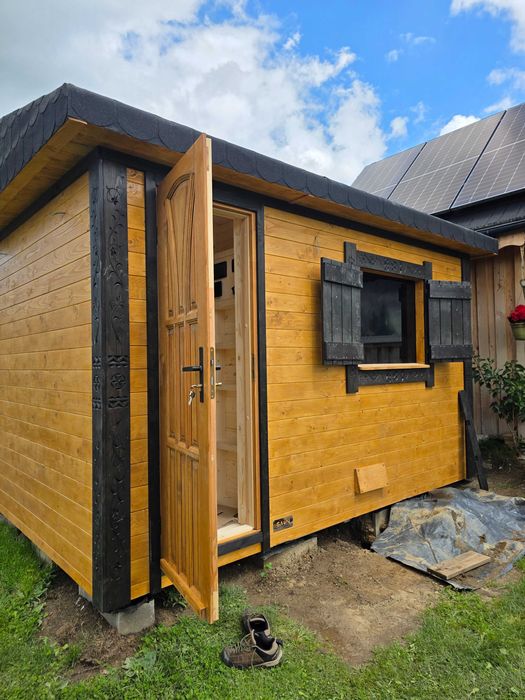 sauna sucha izolowana, domek góralski