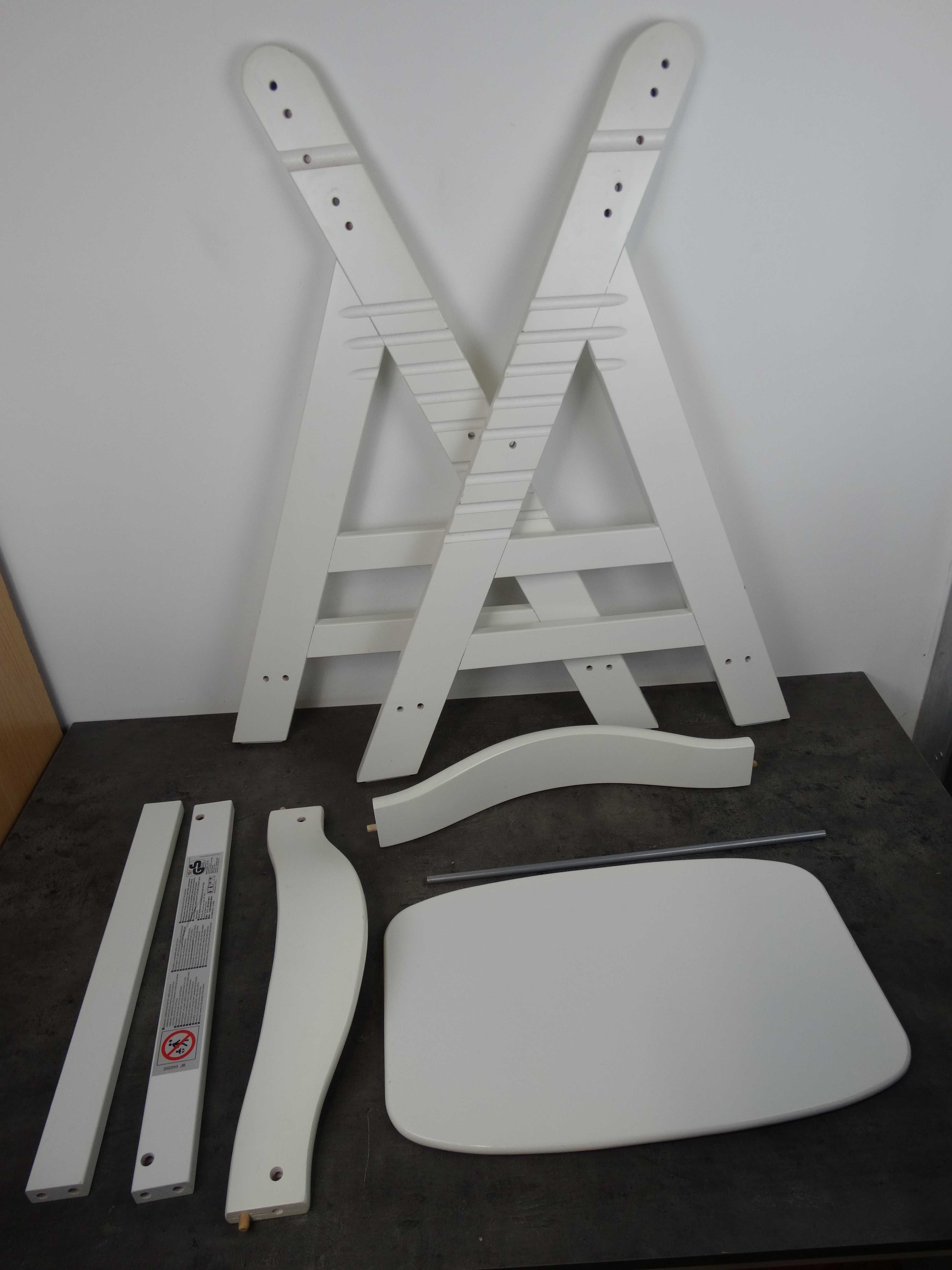 HAUCK Alpha+ Krzesełko do karmienia 77x56x48 cm drewno BIAŁE NA CZĘŚCI
