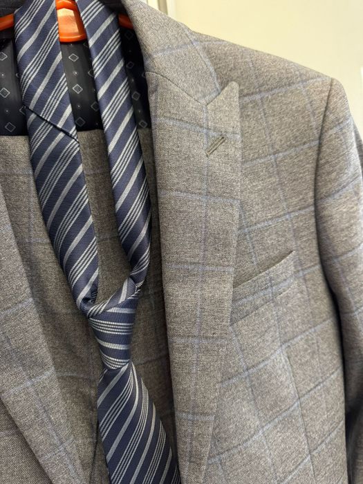 Garnitur męski siary