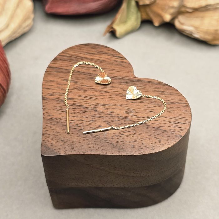 Złote kolczyki.  Nowe.  Próba 585 .