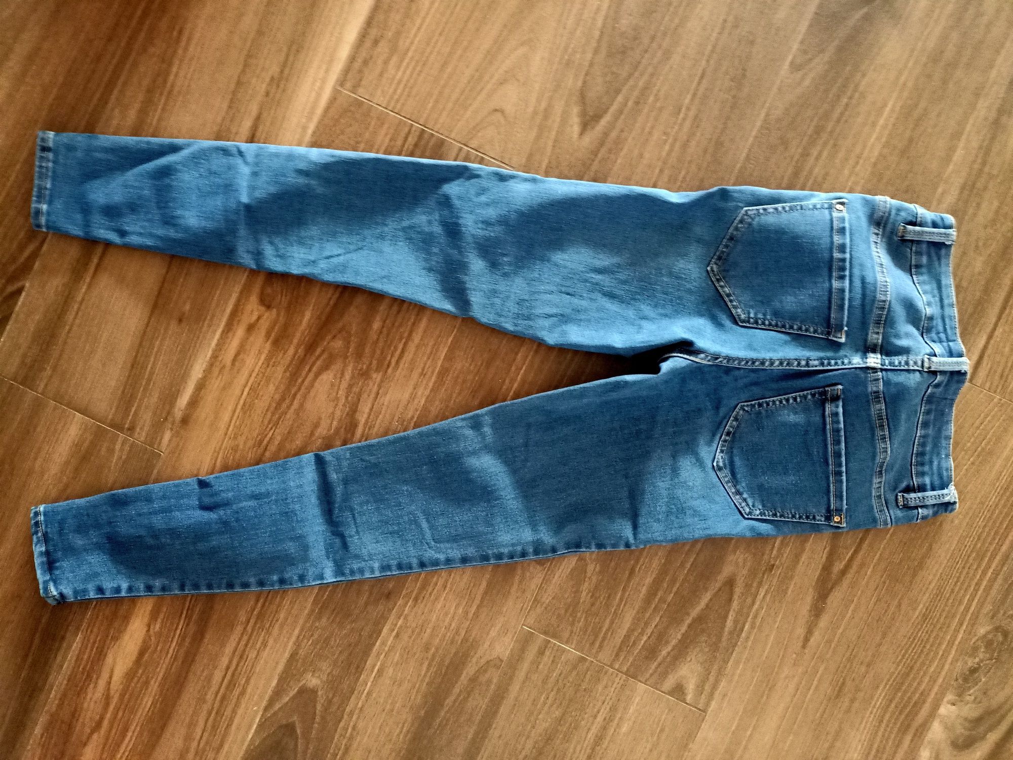 Spodnie jeansowe jak nowe NEW LOOK India ciemne 34 super skinny vintag