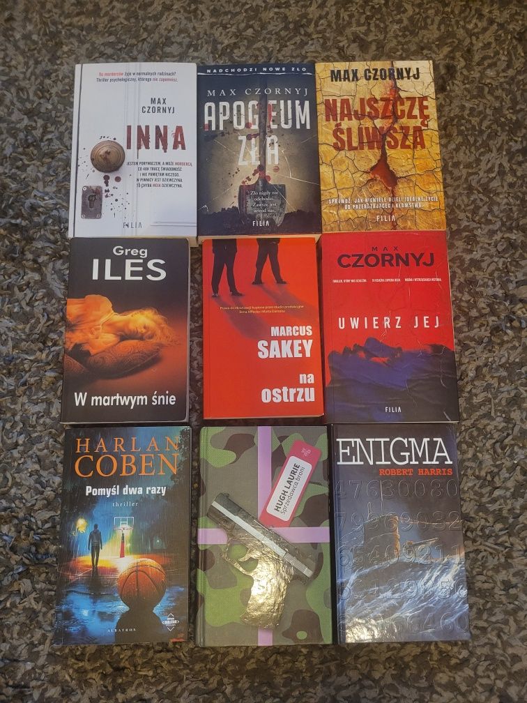 Zestaw 9 książek kryminał, thriller