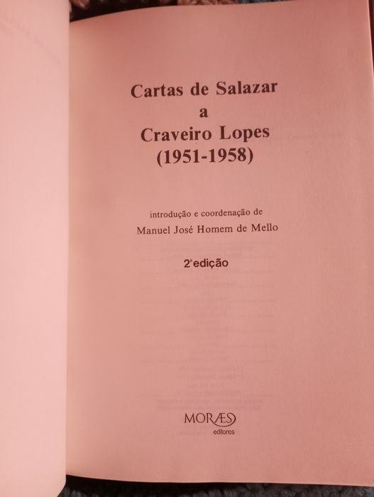 Cartas de Salazar a Craveiro Lopes (1951-.1958)