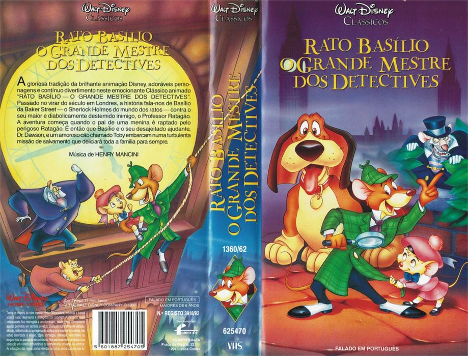 Walt Disney - Rato Basílio Grande Mestre dos Detetives - VHS - 1992