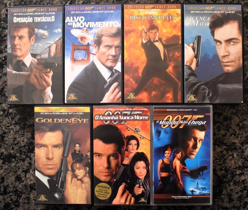 Colecção 007 James Bond - Lote de 19 cassetes VHS