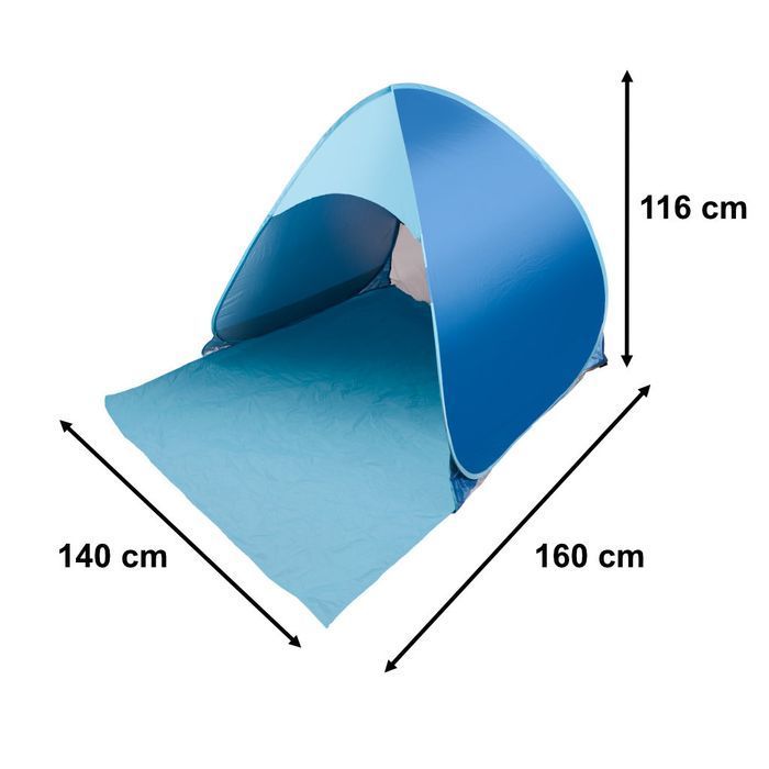 Namiot Plażowy Samorozkładający Ogrodowy Turystyczny Niebieski UV