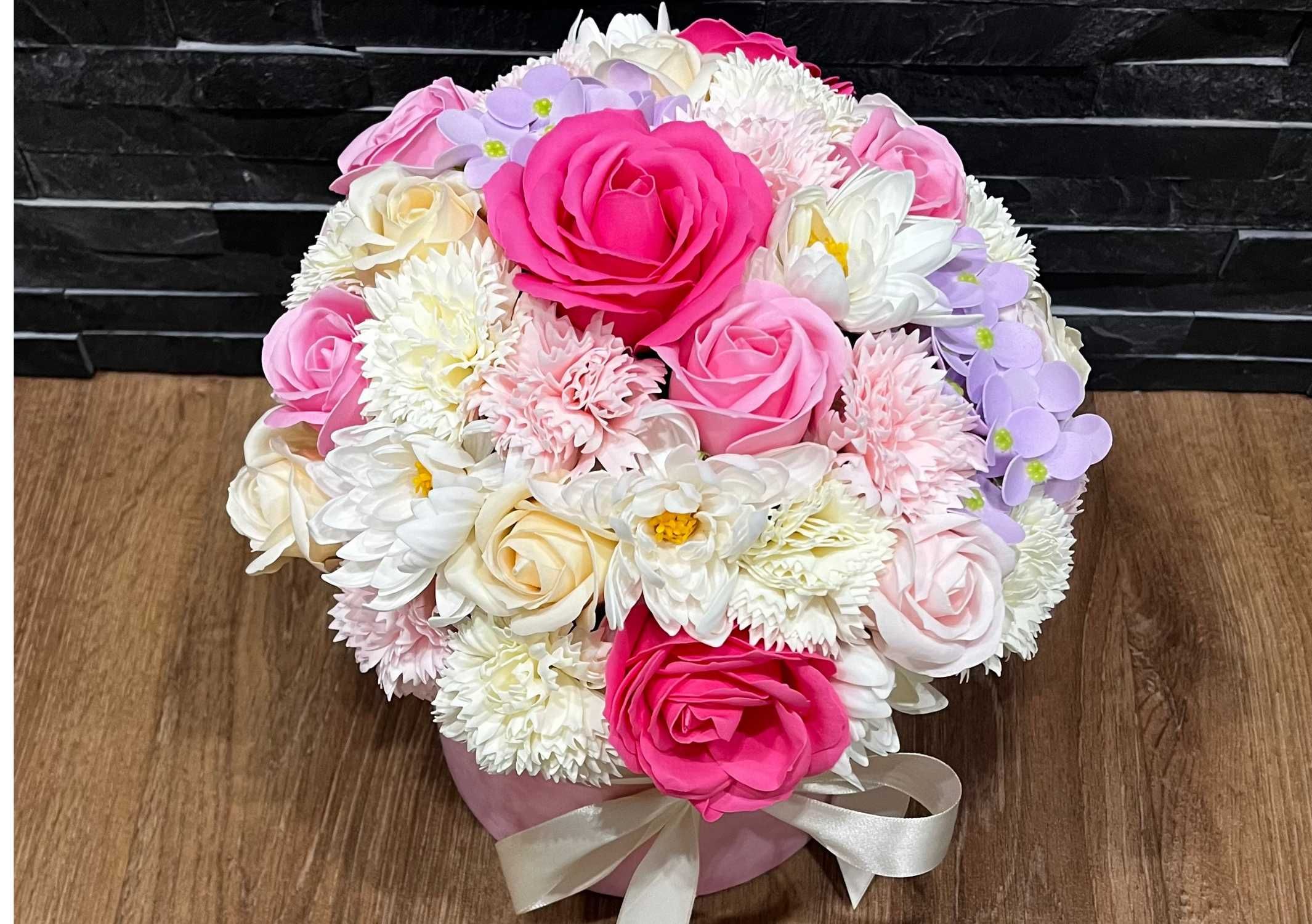 PIĘKNY Duży FLOWERBOX Kwiatów Mydlanych * POMYSŁ na Prezent