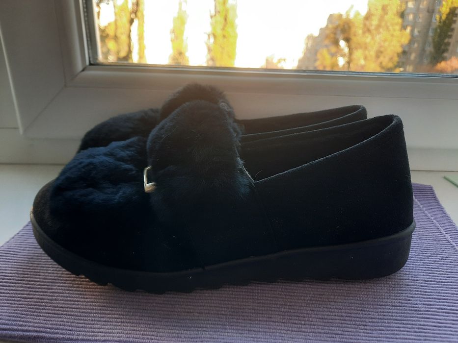 Тёплые мокасины с мехом, новые, 39р