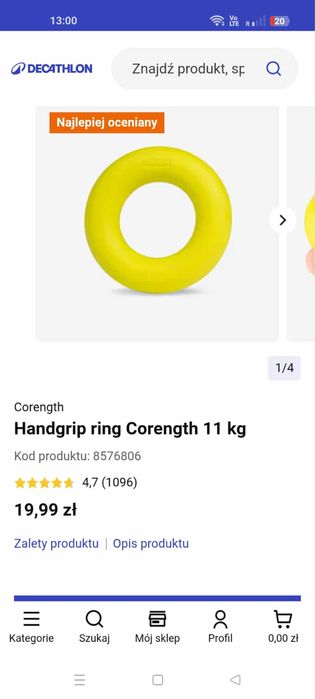 Zaciskacz do dłoni i guma