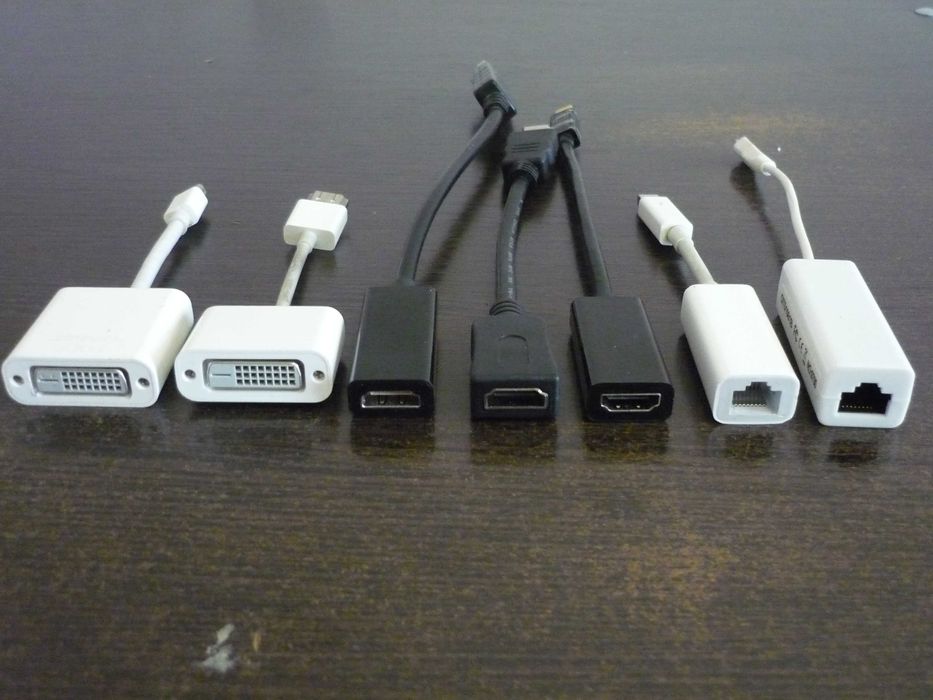 Перехідники/адаптери DVI,HDMI,Tape-C,miniDP,VGA,RJ45 LAN