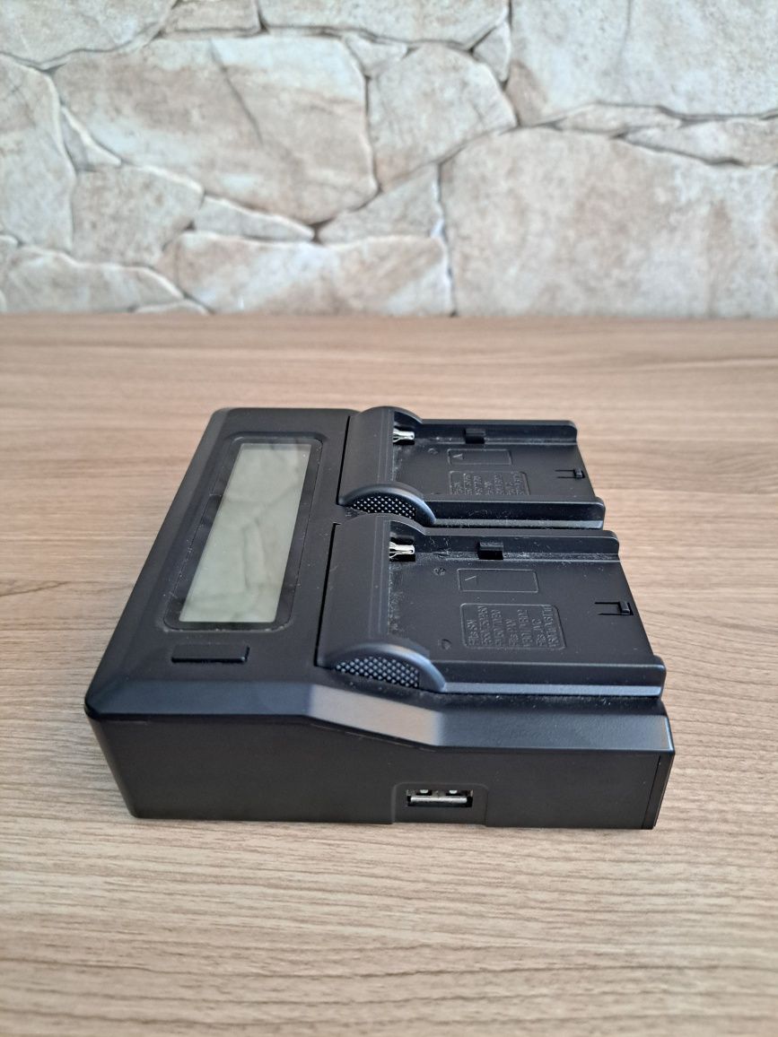 Carregador Baterias NP-F Baxxtar Dual LCD