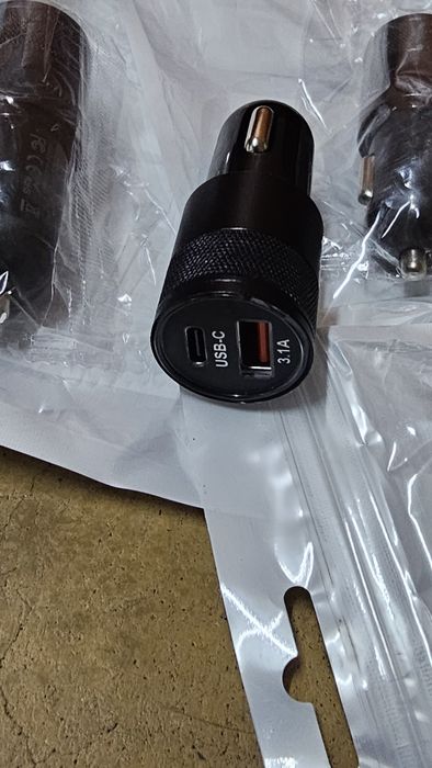 Carregador isqueiro carro usb type-c