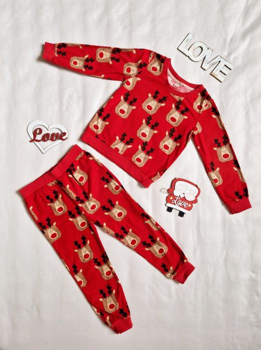 Новорічна Різдвяна піжама Next Некст 4-5 років домашній костюм