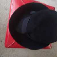 Czarny kapelusz damski obwód głowy 54