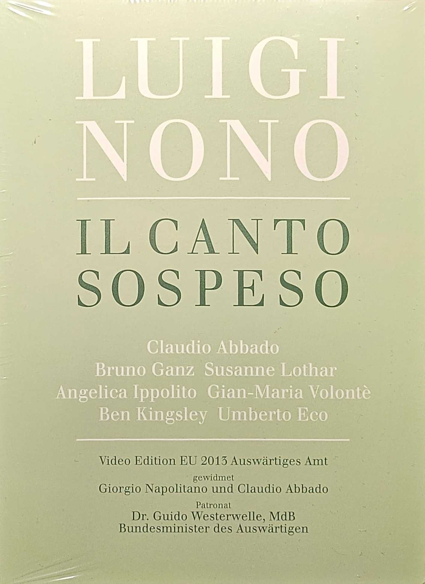 Luigi Nono - Il Canto Sospeso - DVD