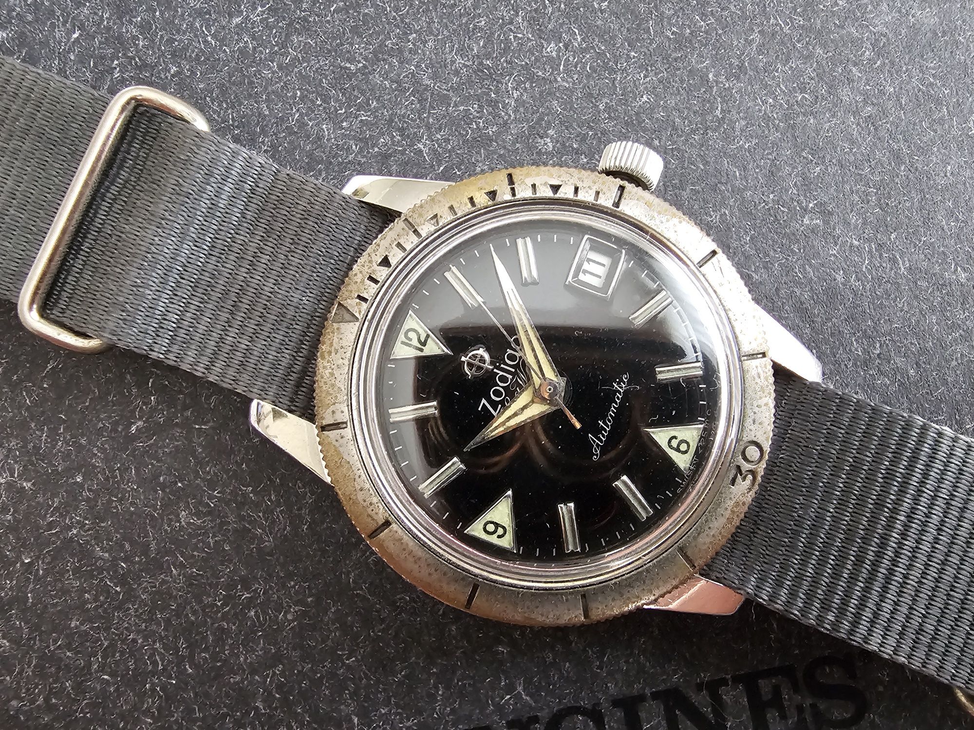 Zodiac Sea Wolf vintage Omega Longines Zenith Alpina Tissot Certina