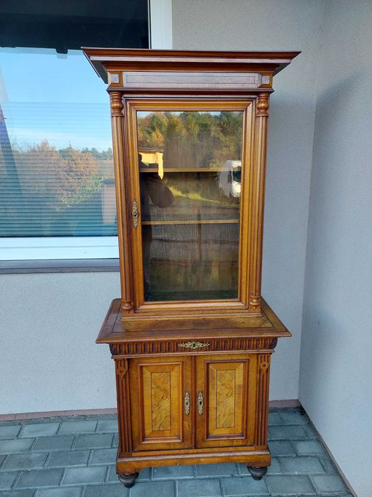 Stary mały kredens eklektyczny około 1900r komoda witryna E233