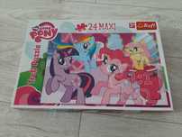 Puzzle 24 elementy, maxi Trefl, my little pony, kucyki