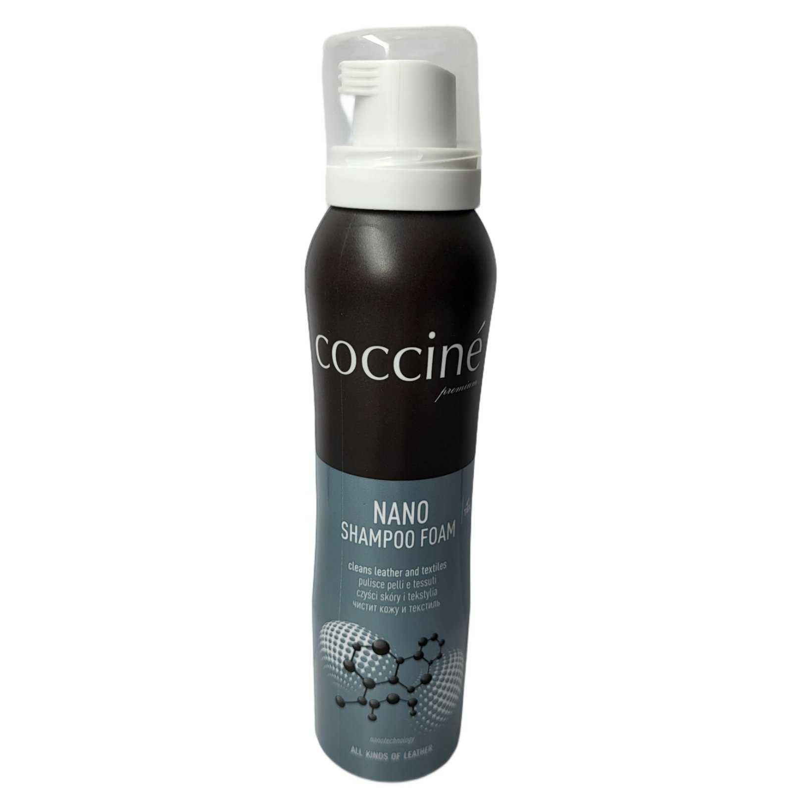 Шампунь пенка для очистки кожи замши текстиля Coccine Nano Shampoo