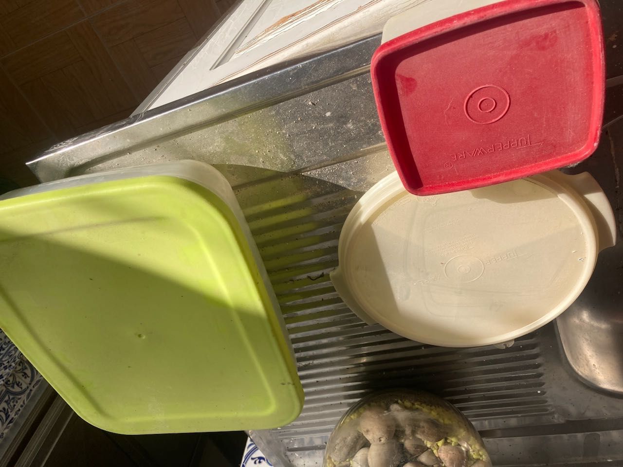 Tupperware e recipientes pratos de Plastico tabuleiro frigideira sertã