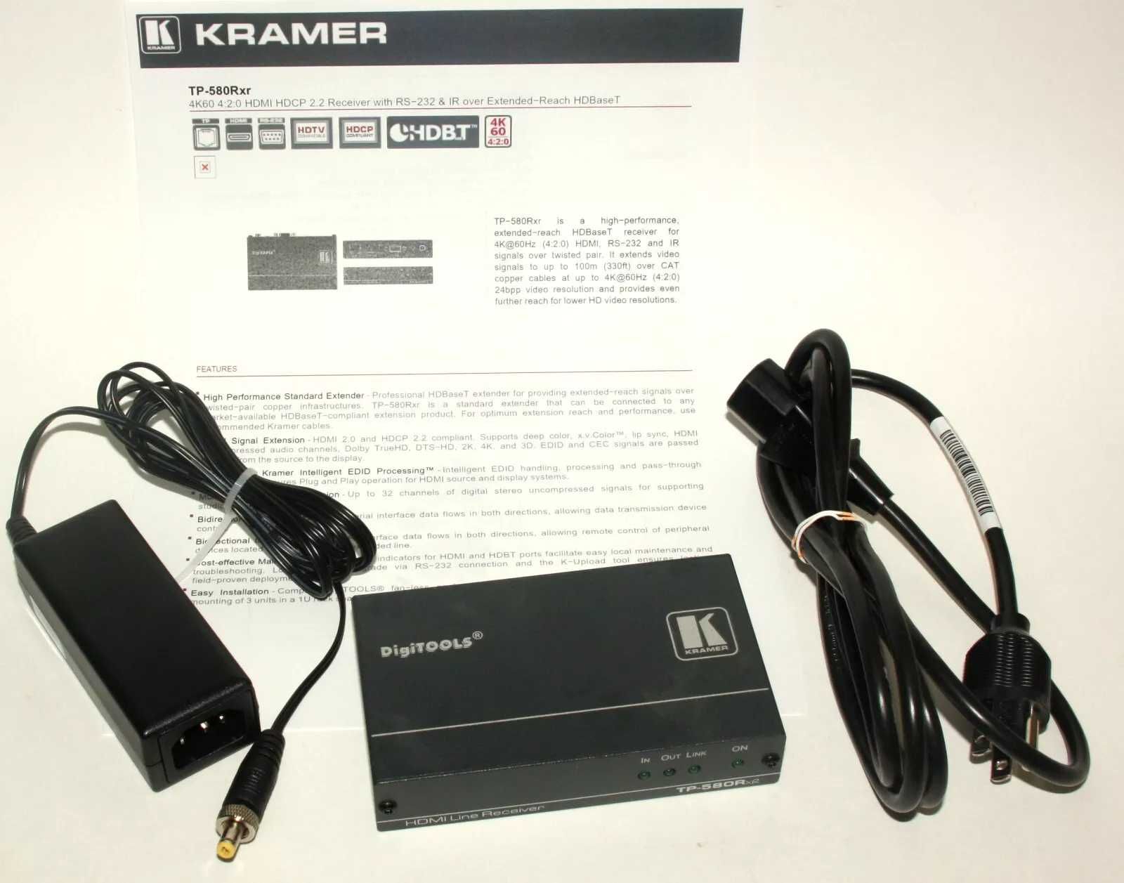 Kramer TP-580RXR HDBaseT Receiver