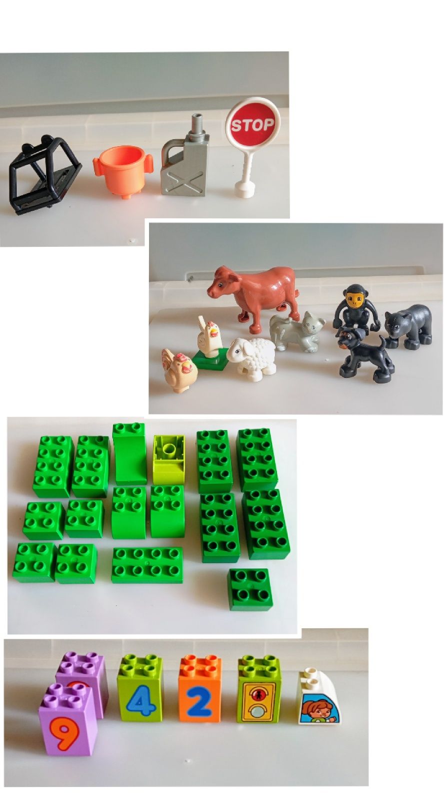 Lego Duplo várias peças antigas veja fotos,tudo 60€.