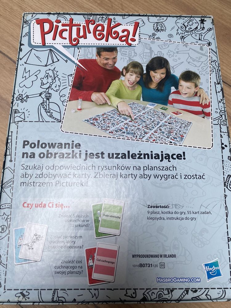 Gra planszowa pictureka ślą spostrzegawczych