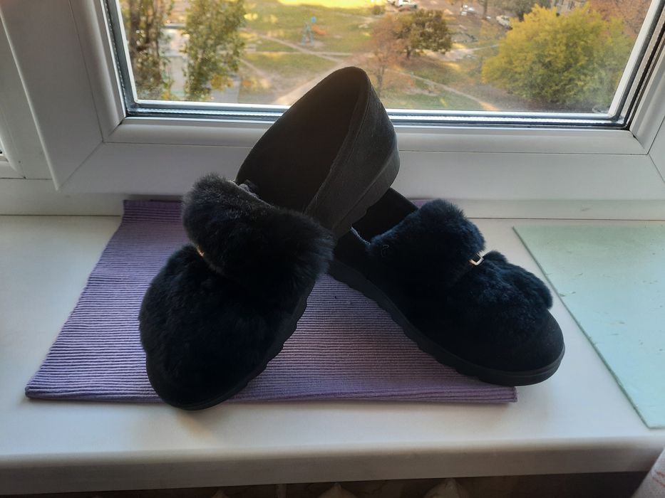 Тёплые мокасины с мехом, новые, 39р