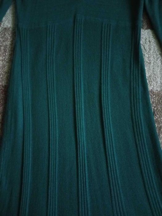 sukienka dzianinowa butelkowa zieleń