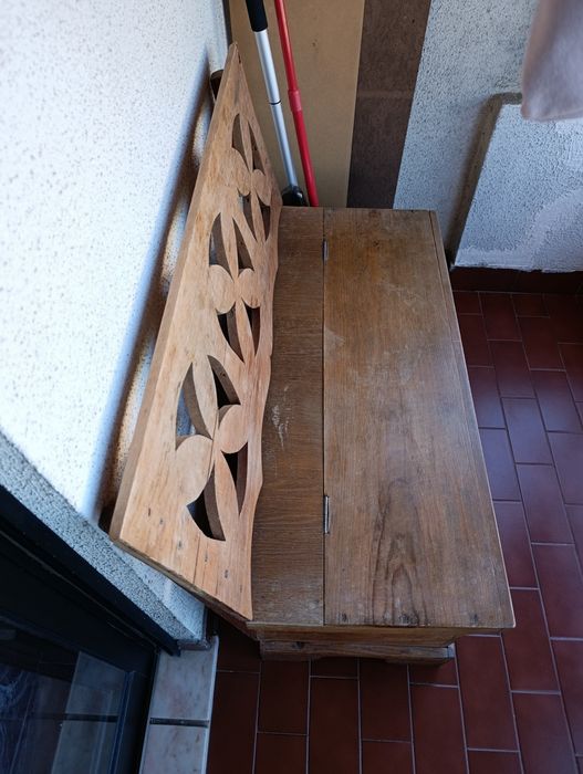 Banco Bau Arca de Madeira