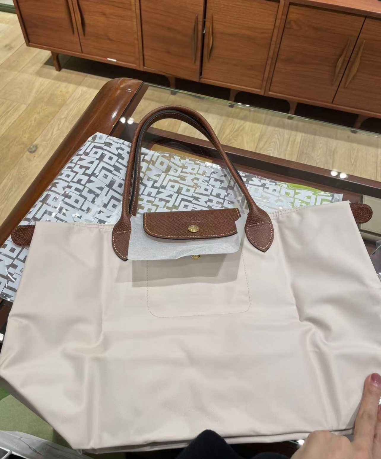 LongChamp Torba torebowa LE PLIAGE ORIGINAL L, Biały papierowy