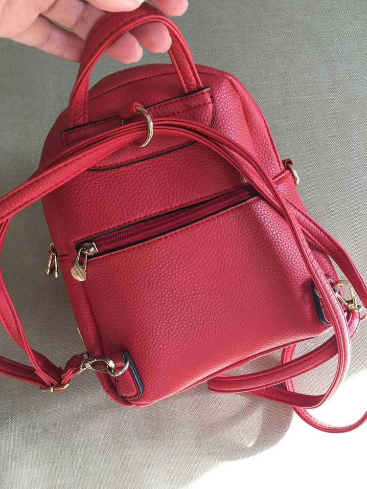 Рюкзак красный с паетками рюкзачок сумка