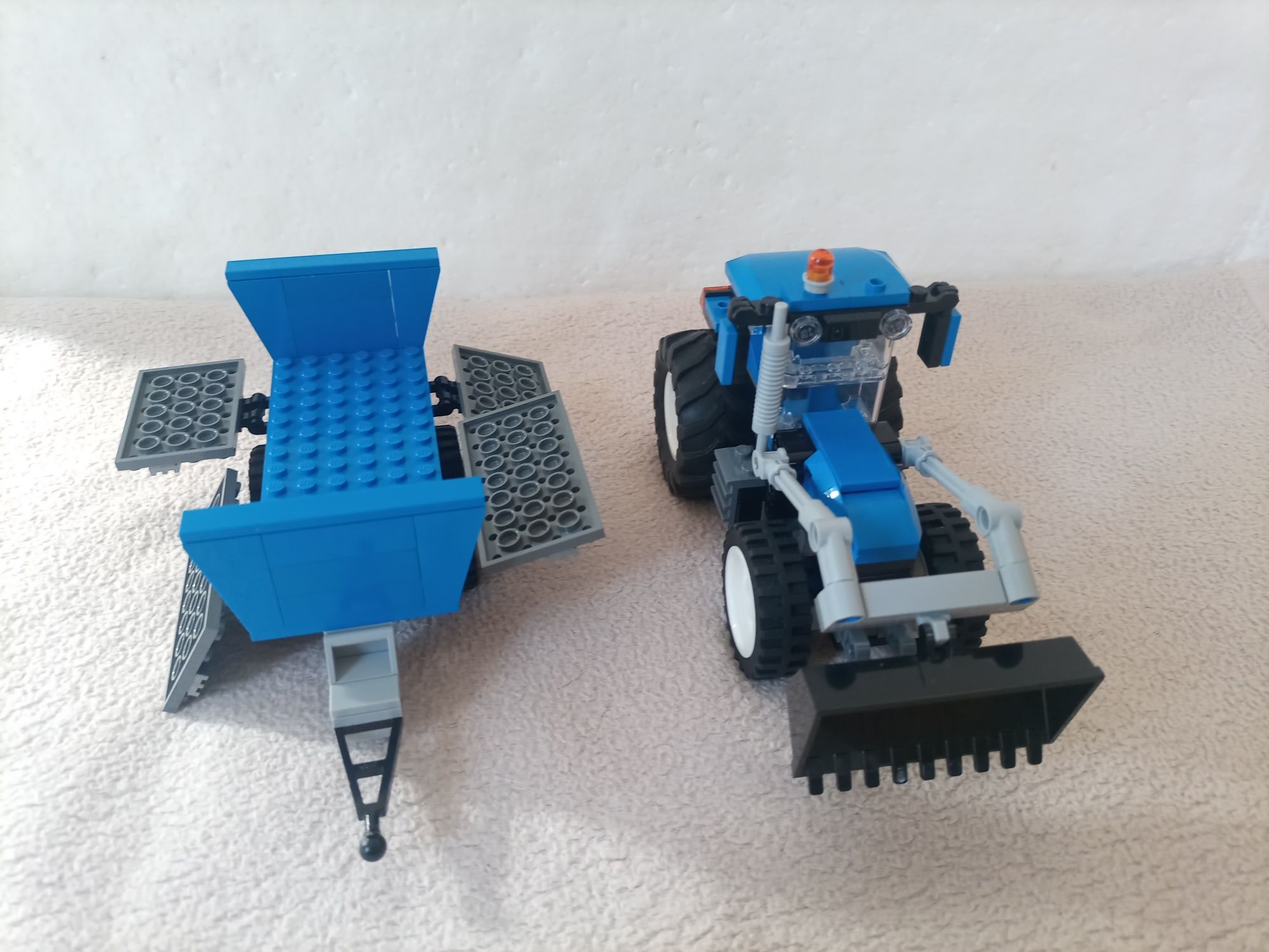 Klocki LEGO traktor + przyczepa