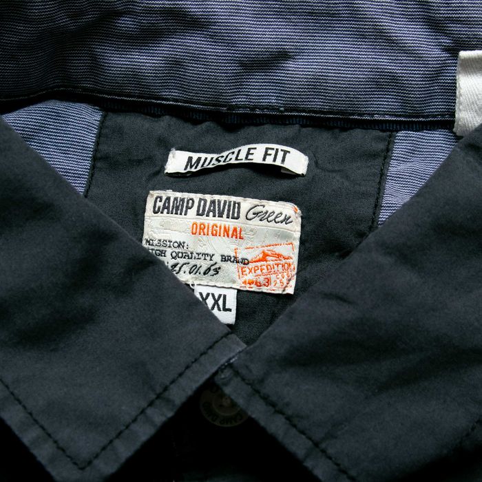Camp David Muscle fit koszula z haftami XXL