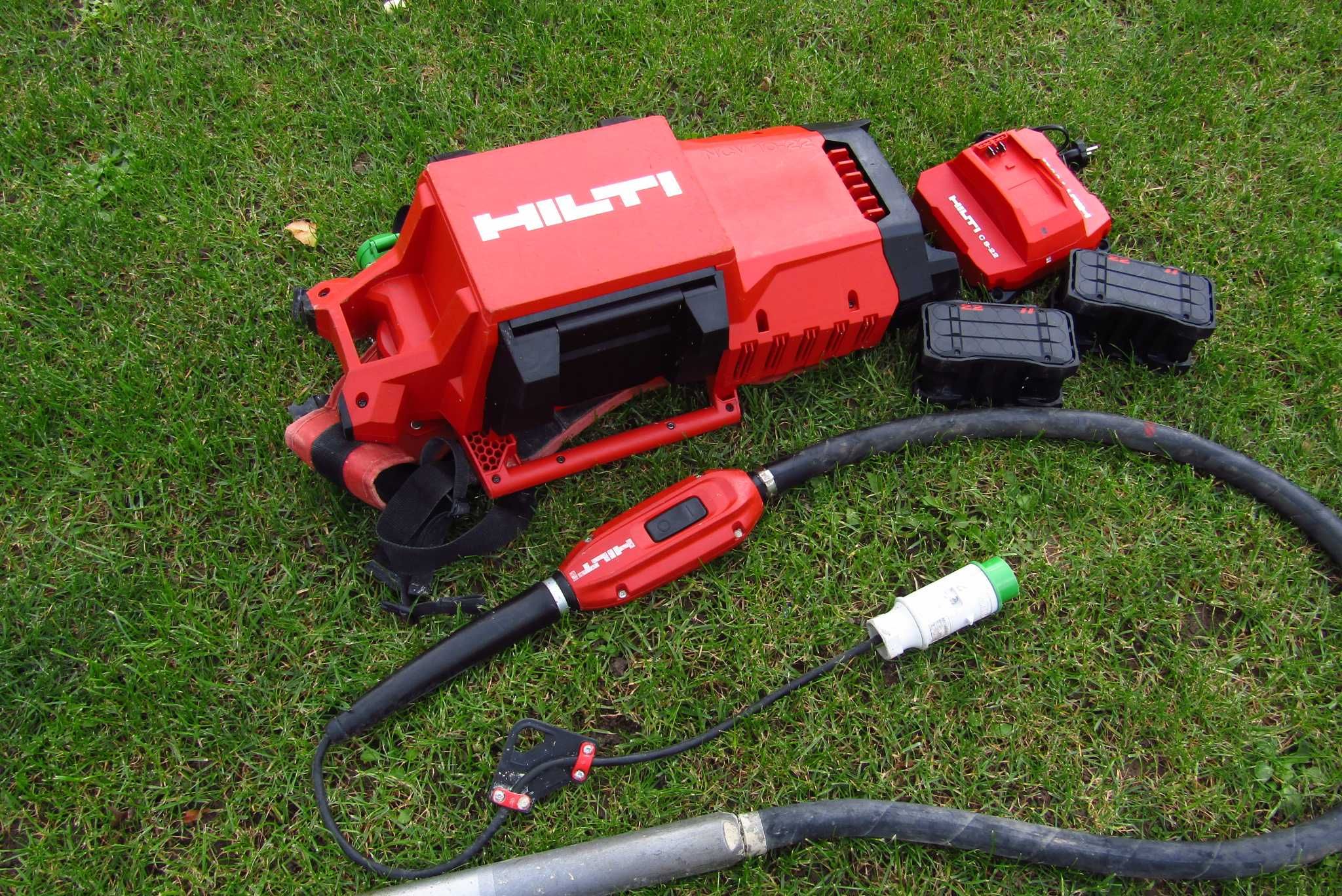 Plecakowy akumulatorowy wibrator  Buława do betonu HILTI NCV 10-22