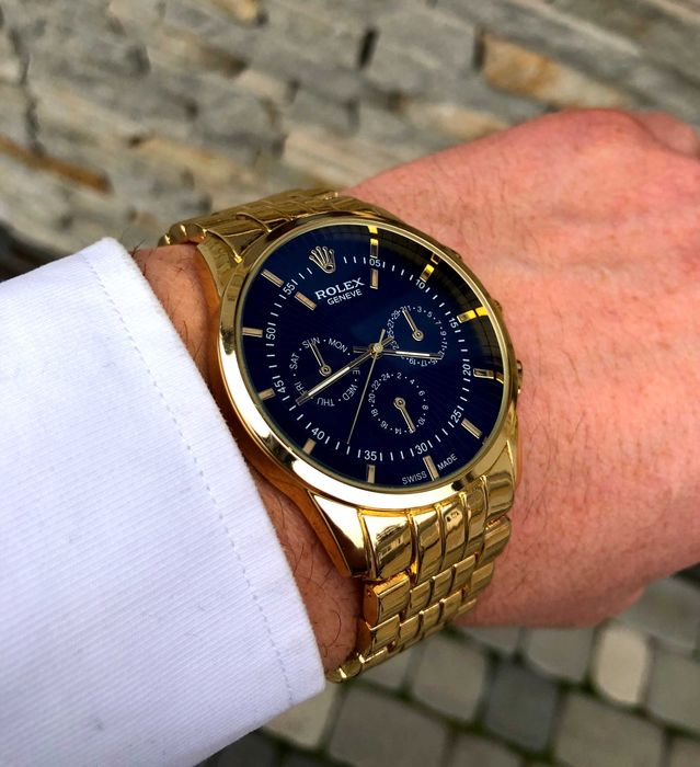 Супермодний кварцевий чоловічий наручний годинник ROLEX 2 кольори