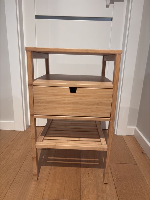 Stolik nocny IKEA NORDKISA bambusowy