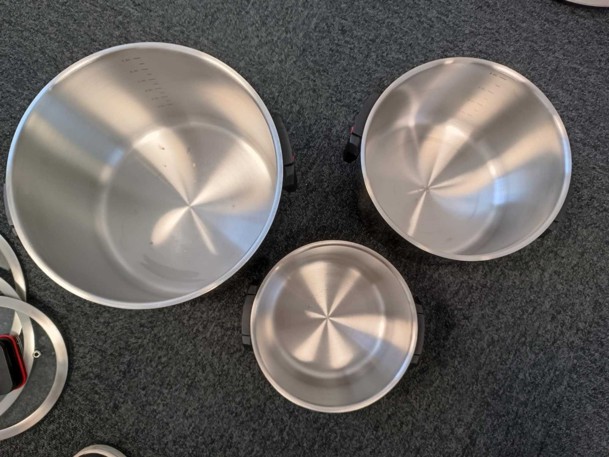 Zwieger Kompact — zestaw 3 garnków + pokrywki (6 el.) wżery solne
