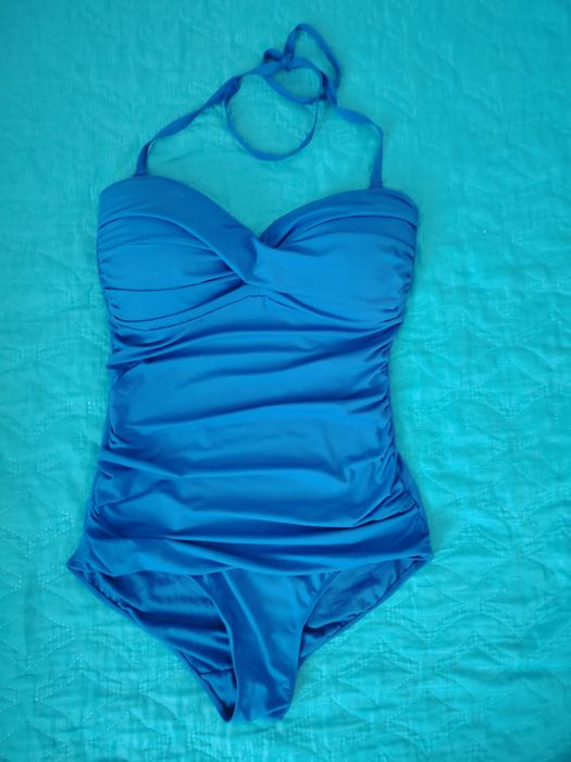Купальник сдельный яркий синий с чашечками  46-48р M-L