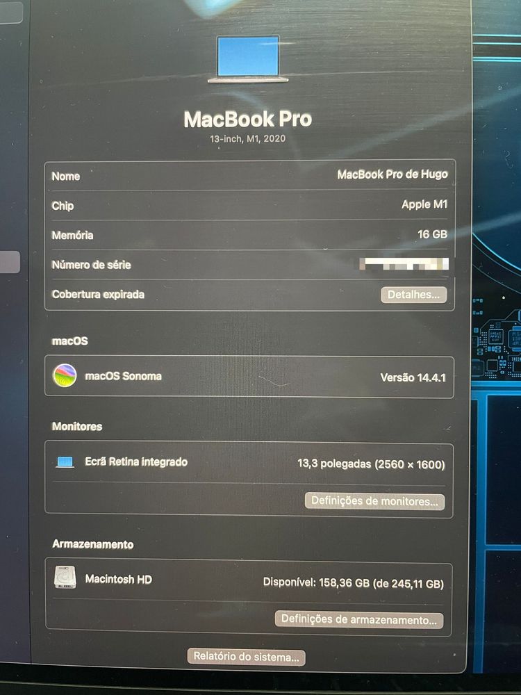 Macbook PRO M1 16GB RAM/ 256GB