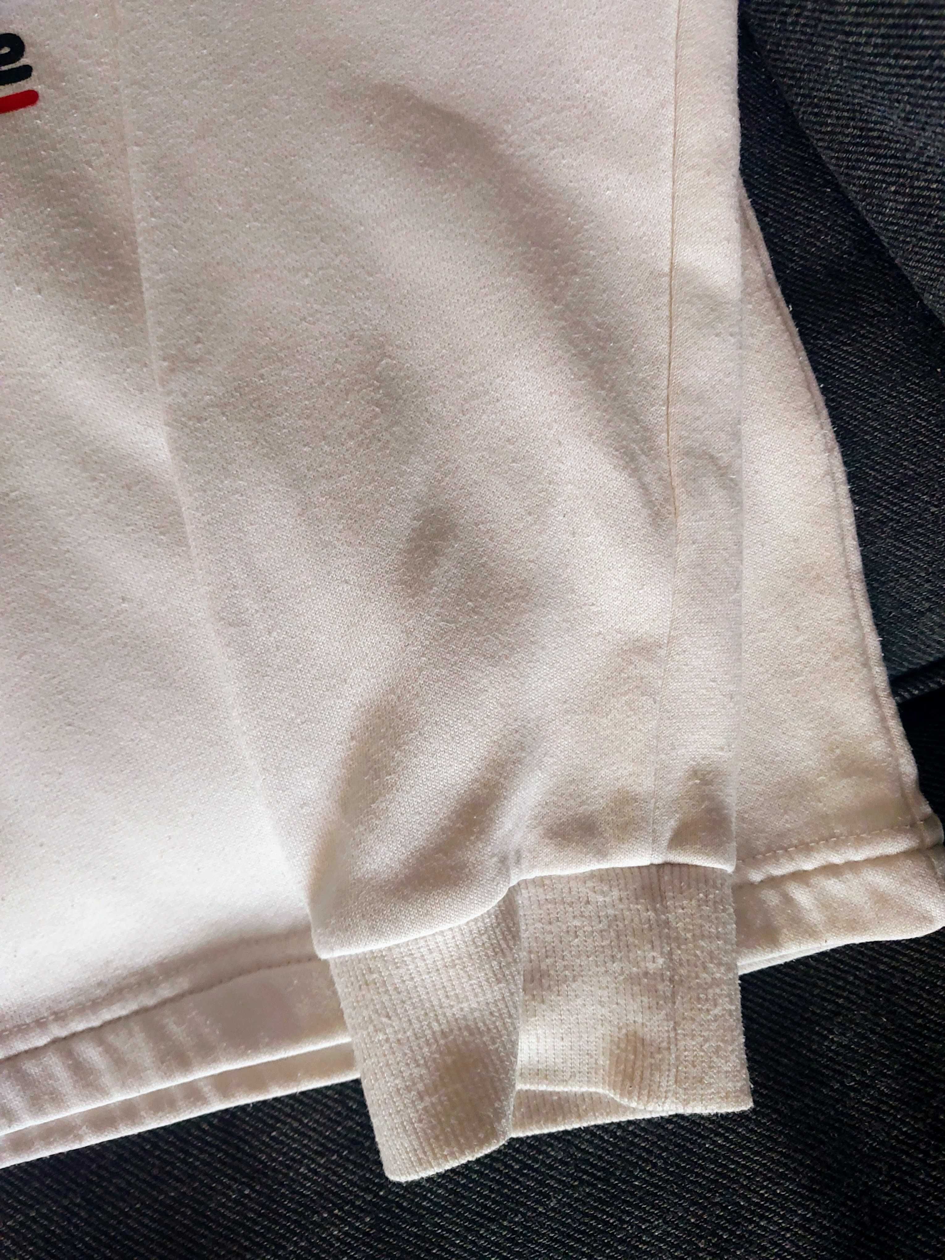 Bluza z kapturem H&M  r.146/152 biała, ecru, jasna stan bardzo dobry