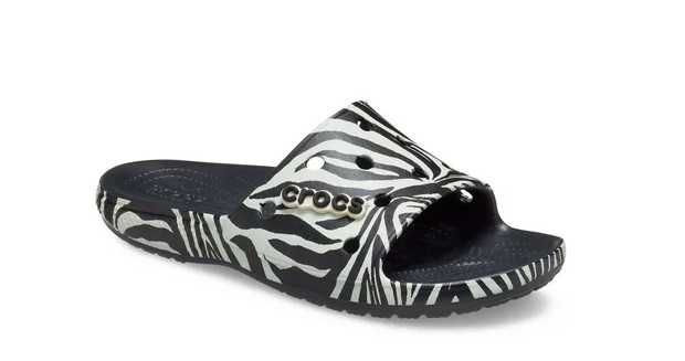 CROCS Mules Classic Animal Remix Sandal padrão zebra (38/39) NOVAS