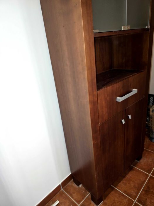 Móvel +Lavatório de casa de banho madeira maciça