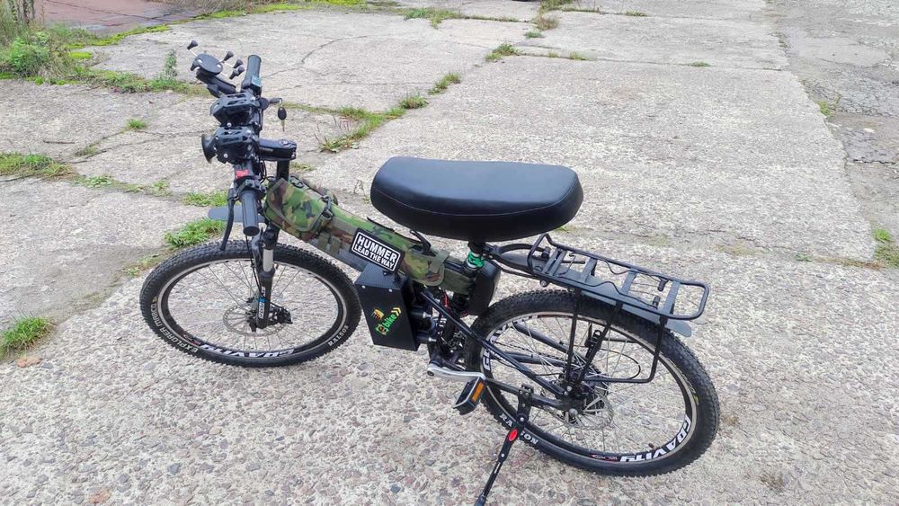 Складний Електричний Велосипед HUMMER 26x18' USA Army ЕЛЕКТРО