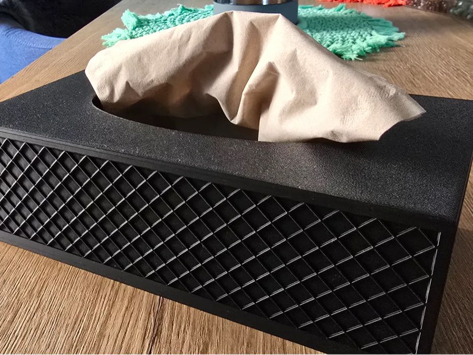 Caixa Porta-Lenços com Design de Diamante