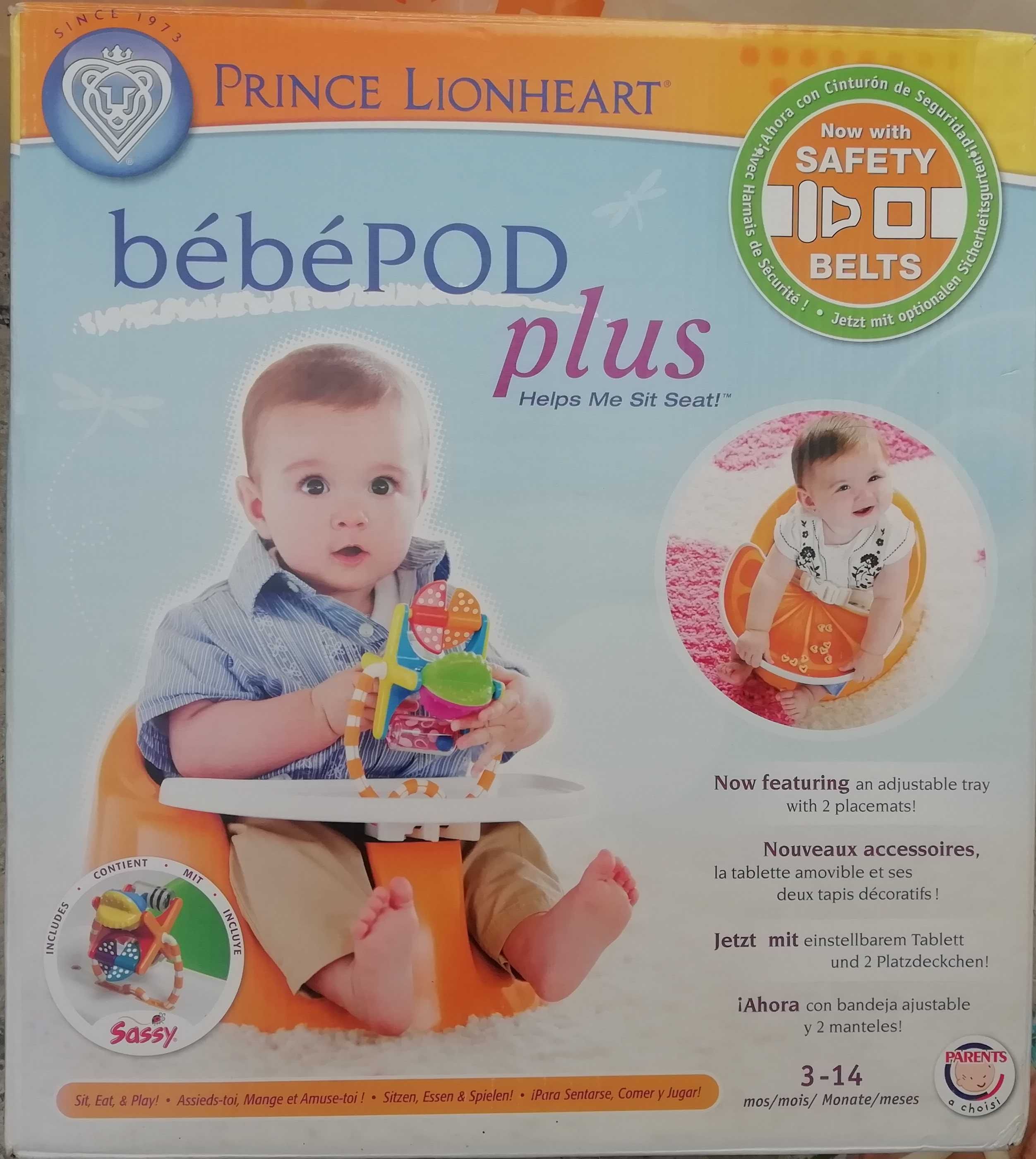 Prince Lionheart bebePOD Flex Plus Baby Seat - cadeira bebe Vermelha