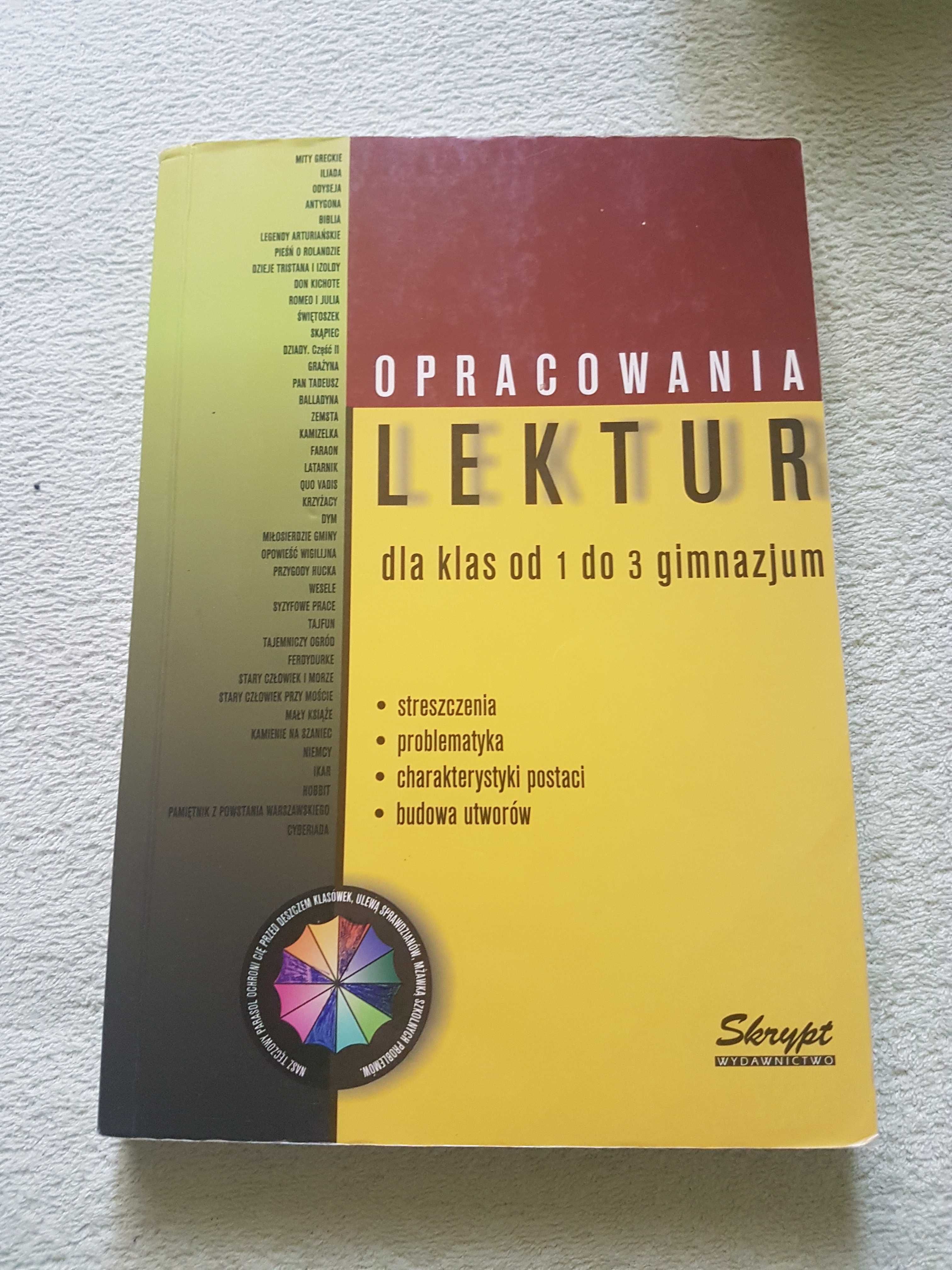 Opracowania lektur dla klas od 1 do 3