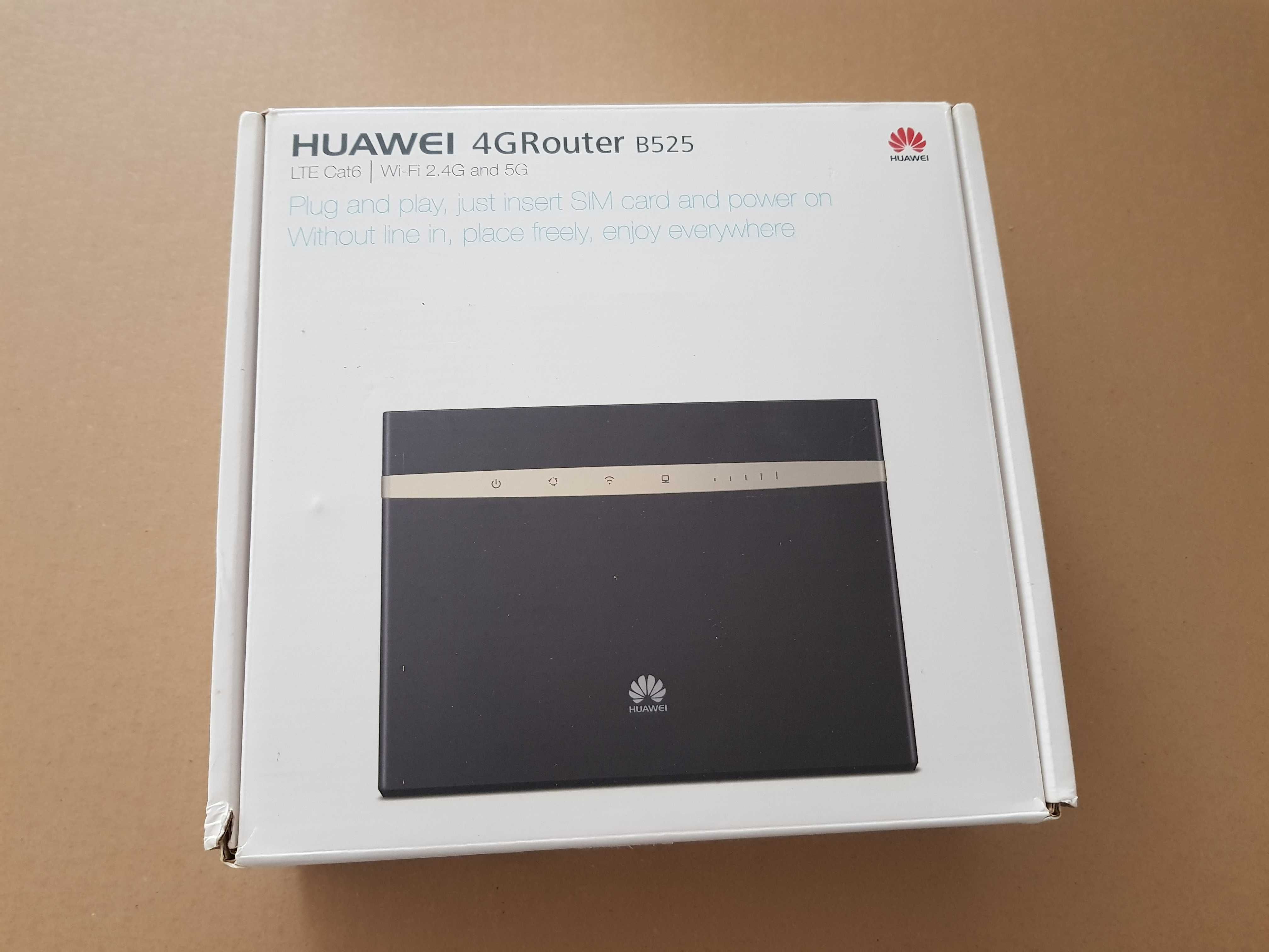 Router z modem SIM z LTE+ i mega zasięgiem HUAWEI B525 + 2 anteny