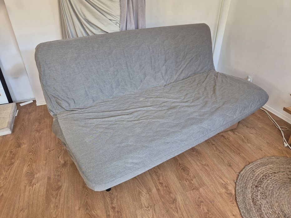 Sofa kanapa rozkładana Ikea Nyhamn/Knisa szary